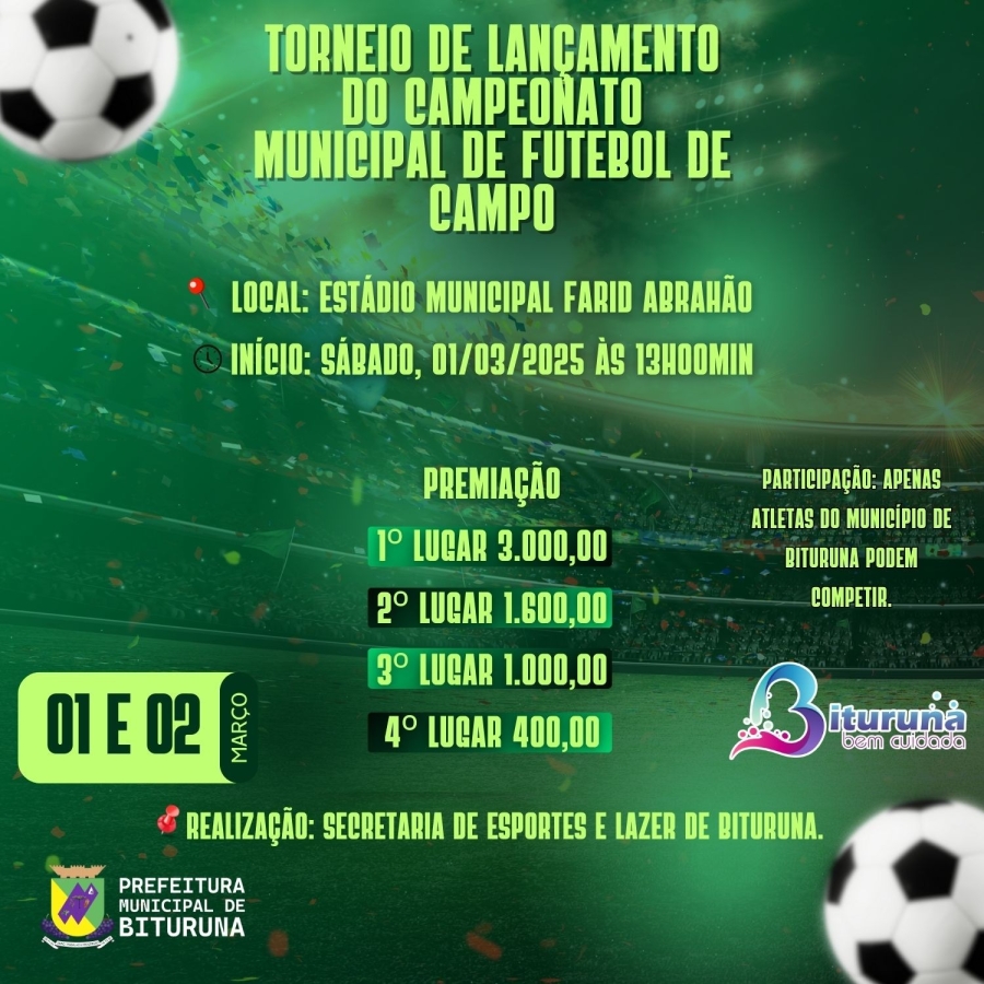 Torneio abre oficialmente o Campeonato Municipal de Futebol de Campo em Bituruna